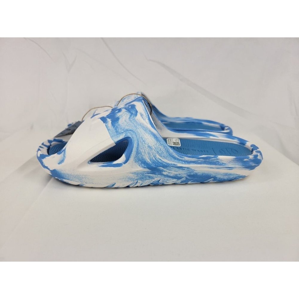 Adidas Adicane Cloud White Pulse Blue Slides Sandals Size Men 9 Womens 10 HQ9913 - Picture 7 of 10